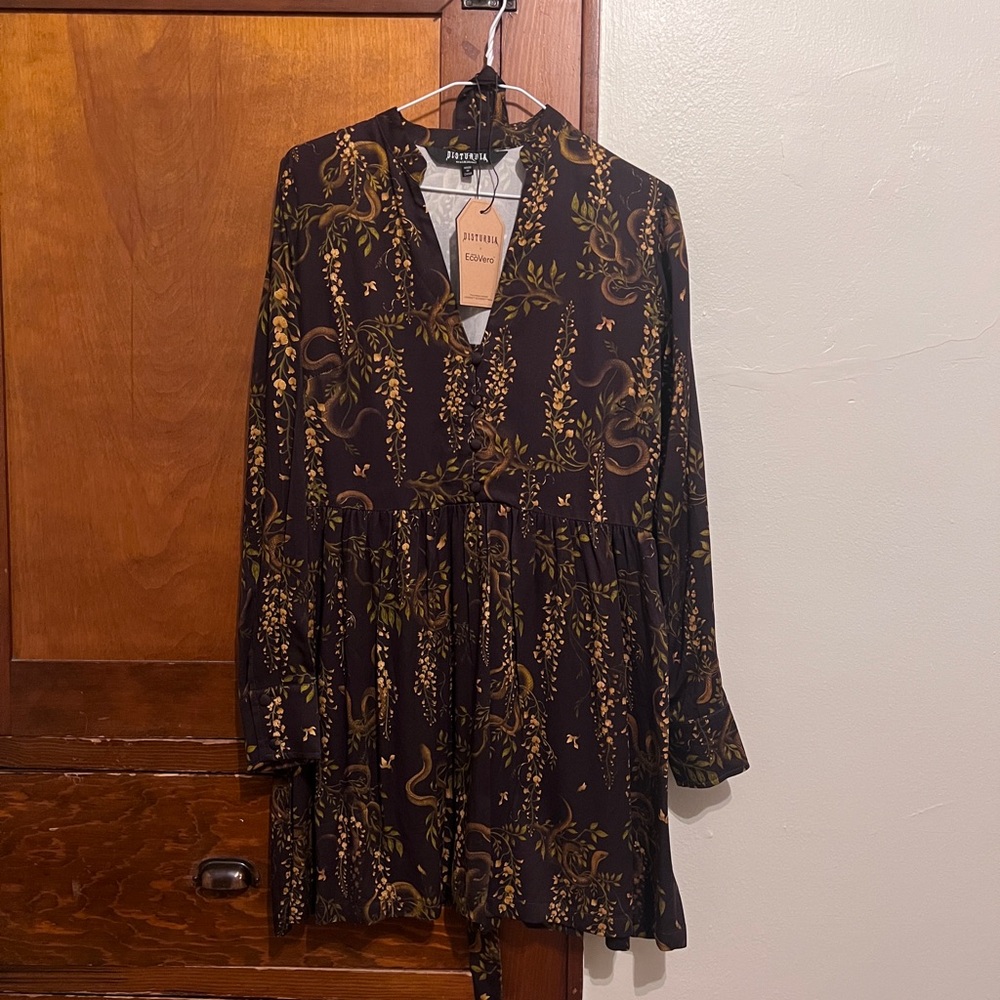 Azazel Snake Printed Belted Mini Dress w/Belt